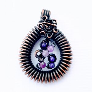 Manas wisiorek Ametyst Jadeit