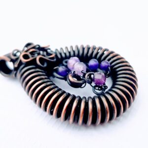 Manas wisiorek Ametyst Jadeit