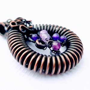 Manas wisiorek Ametyst Jadeit