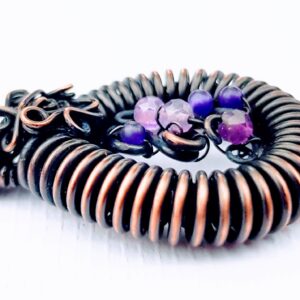 Manas wisiorek Ametyst Jadeit