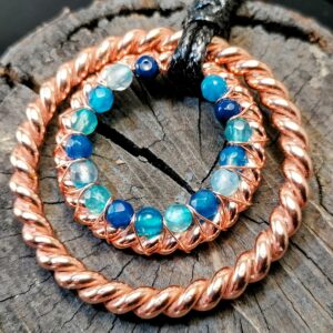 Ra-mu Cubit i STU Harmony Cubit z Agatem niebieskim